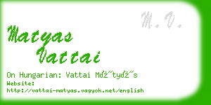 matyas vattai business card